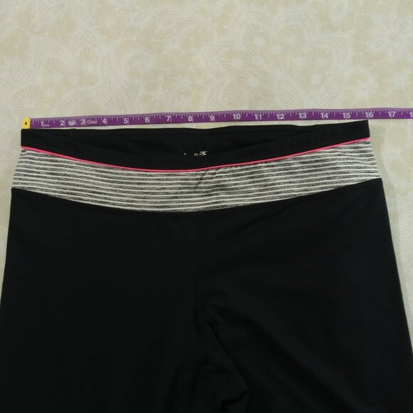 LUKKA Black Pink Accent Cropped Athletic Athleisure Leggings - Picture 7 of 11